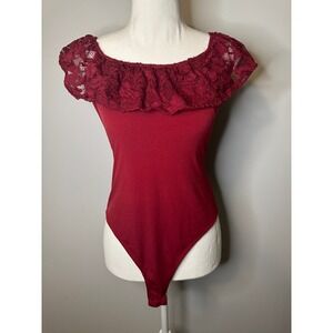 Charlotte Russe Maroon‎ Bodysuit